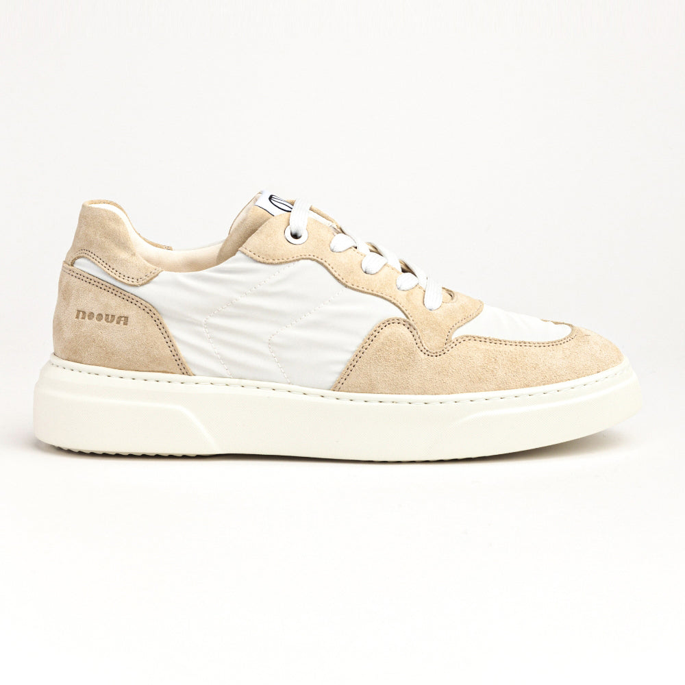 CROMO 53 LOW SNEAKER IN REFLECTIVE NYLON AND SUEDE